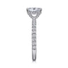 Ulani - 14K White Gold Oval Diamond Engagement Ring - 0.49 ct
