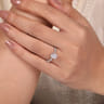 Ulani - 14K White Gold Oval Diamond Engagement Ring - 0.49 ct