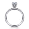 Ulani - 14K White Gold Oval Diamond Engagement Ring - 0.52 ct