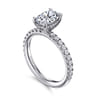 Ulani - 14K White Gold Oval Diamond Engagement Ring - 0.52 ct