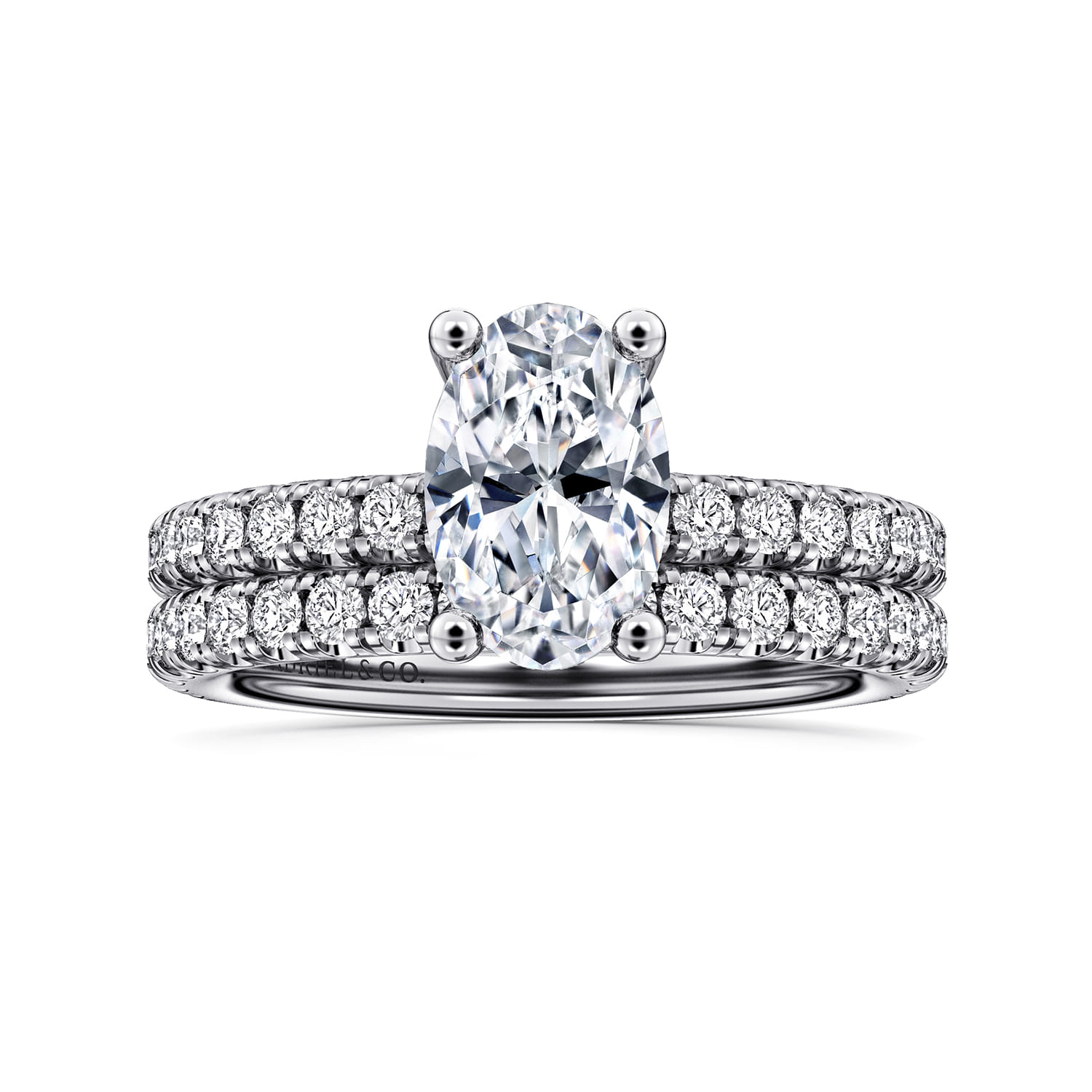 Ulani - 14K White Gold Oval Diamond Engagement Ring - 0.52 ct - Shot 4