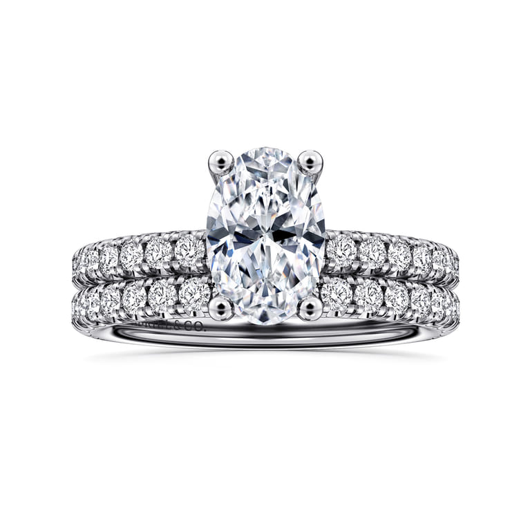 Ulani - 14K White Gold Oval Diamond Engagement Ring - 0.52 ct - Shot 4