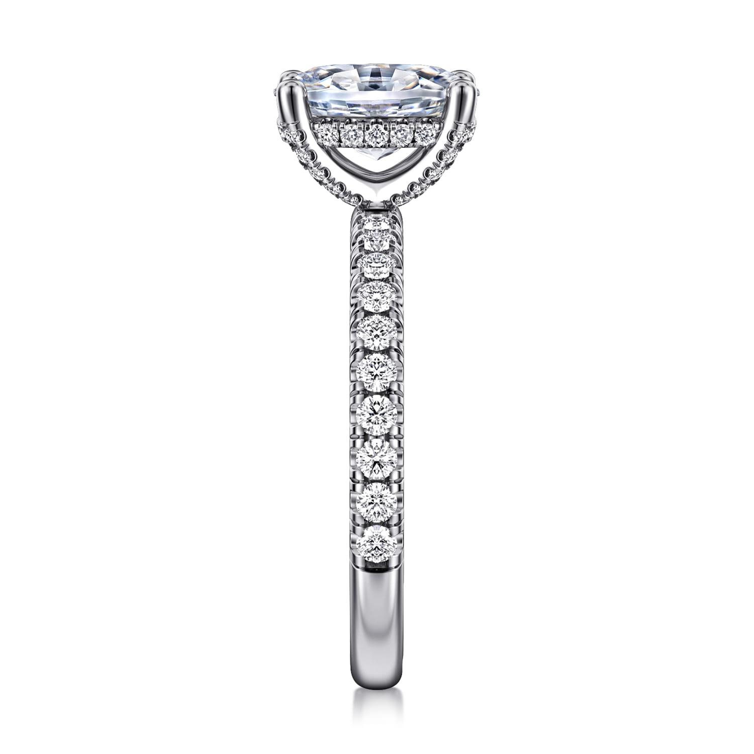 Ulani - 14K White Gold Oval Diamond Engagement Ring - 0.52 ct - Shot 5