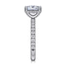 Ulani - 14K White Gold Oval Diamond Engagement Ring - 0.52 ct
