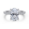 Broderick - 14K White Gold Oval Diamond Engagement Ring - 0.33 ct