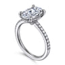 Broderick - 14K White Gold Oval Diamond Engagement Ring - 0.33 ct