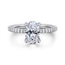 Broderick - 14K White Gold Oval Diamond Engagement Ring - 0.3 ct