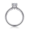 Broderick - 14K White Gold Oval Diamond Engagement Ring - 0.3 ct