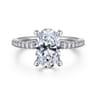 Broderick - 14K White Gold Oval Diamond Engagement Ring - 0.31 ct