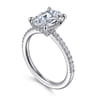 Broderick - 14K White Gold Oval Diamond Engagement Ring - 0.31 ct