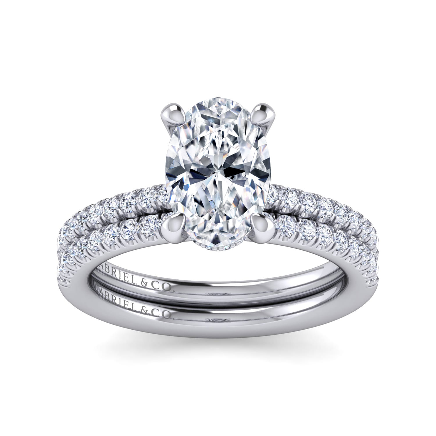 Broderick - 14K White Gold Oval Diamond Engagement Ring - 0.31 ct - Shot 4