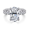 Broderick - 14K White Gold Oval Diamond Engagement Ring - 1.05 ct
