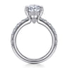 Broderick - 14K White Gold Oval Diamond Engagement Ring - 1.05 ct
