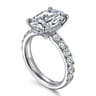 Broderick - 14K White Gold Oval Diamond Engagement Ring - 1.05 ct