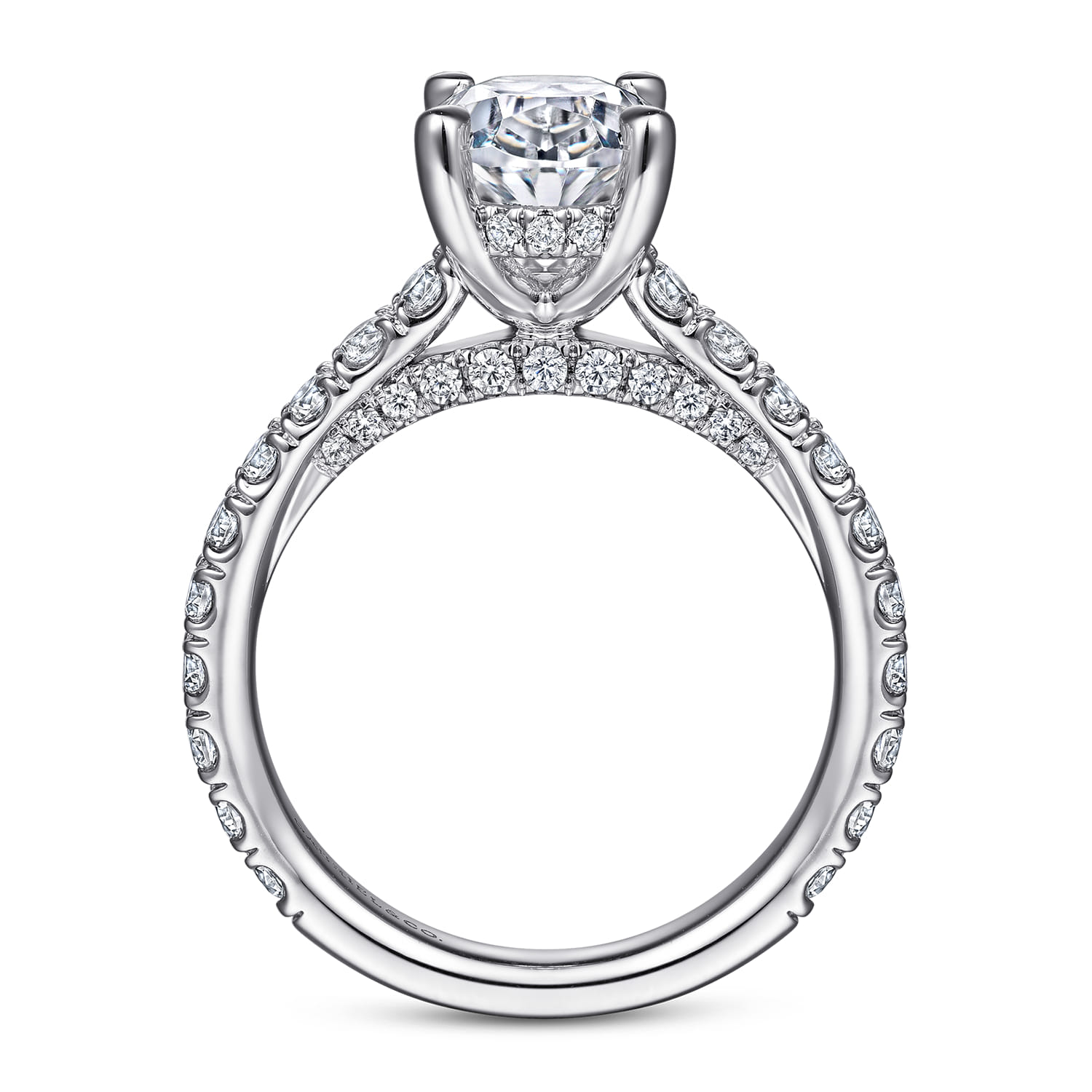 14K White Gold Diamond Engagement Ring - 1.05 ct - Shot 2