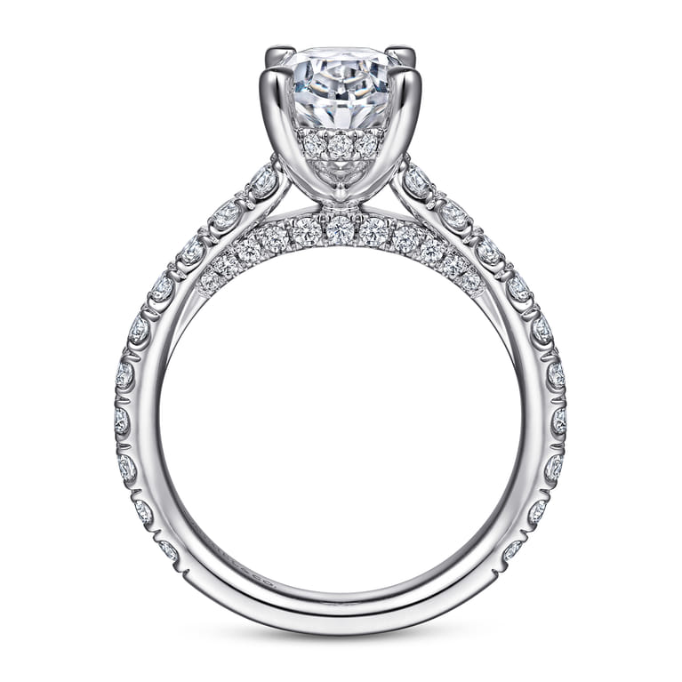14K White Gold Diamond Engagement Ring - 1.05 ct - Shot 2