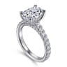 14K White Gold Diamond Engagement Ring - 1.05 ct