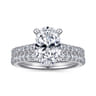 Charleston - 14K White Gold Oval Diamond Engagement Ring - 0.55 ct