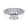 14K White Gold Diamond Engagement Ring - 1.03 ct