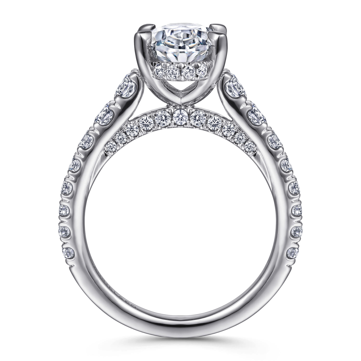 14K White Gold Diamond Engagement Ring - 1.03 ct - Shot 2