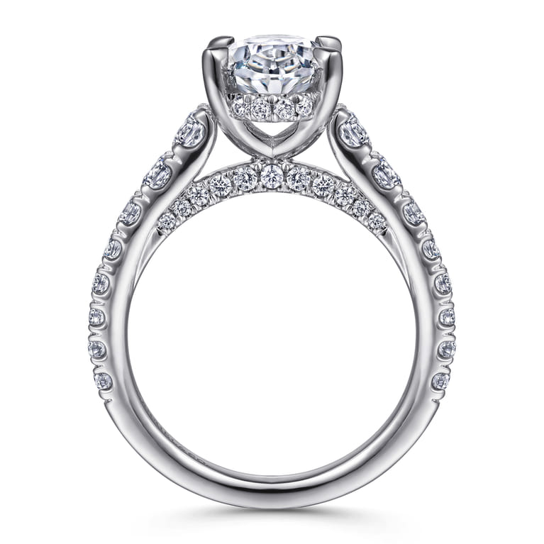 14K White Gold Diamond Engagement Ring - 1.03 ct - Shot 2