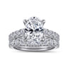 14K White Gold Diamond Engagement Ring - 1.03 ct