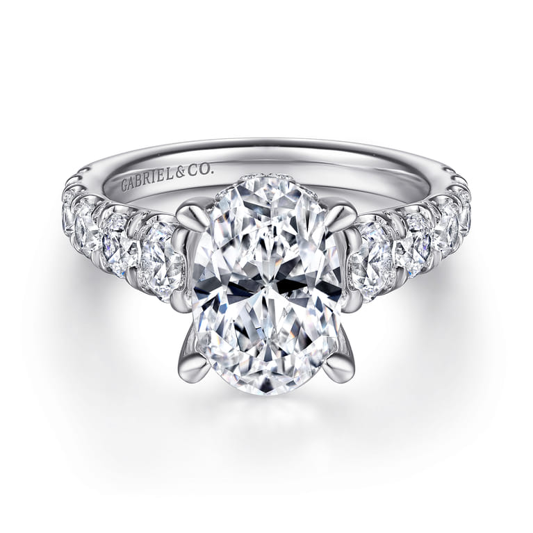 Artemis - 14K White Gold Diamond Engagement Ring - 1.6 ct - Shot 1