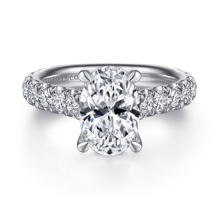 Charleston - 14K White Gold Diamond Engagement Ring - 1.55 ct - Shot 1