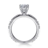 Luca - 14K White Gold Oval Diamond Engagement Ring - 0.63 ct