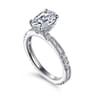 Luca - 14K White Gold Oval Diamond Engagement Ring - 0.63 ct