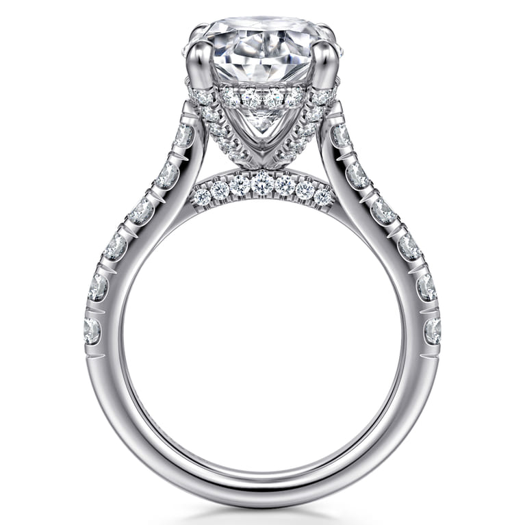 Sarita - 14K White Gold Oval Diamond Engagement Ring - 1 ct - Shot 2