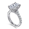 Sarita - 14K White Gold Oval Diamond Engagement Ring - 1 ct