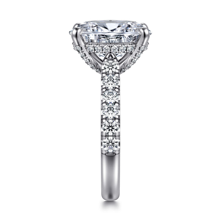 Sarita - 14K White Gold Oval Diamond Engagement Ring - 1 ct - Shot 4