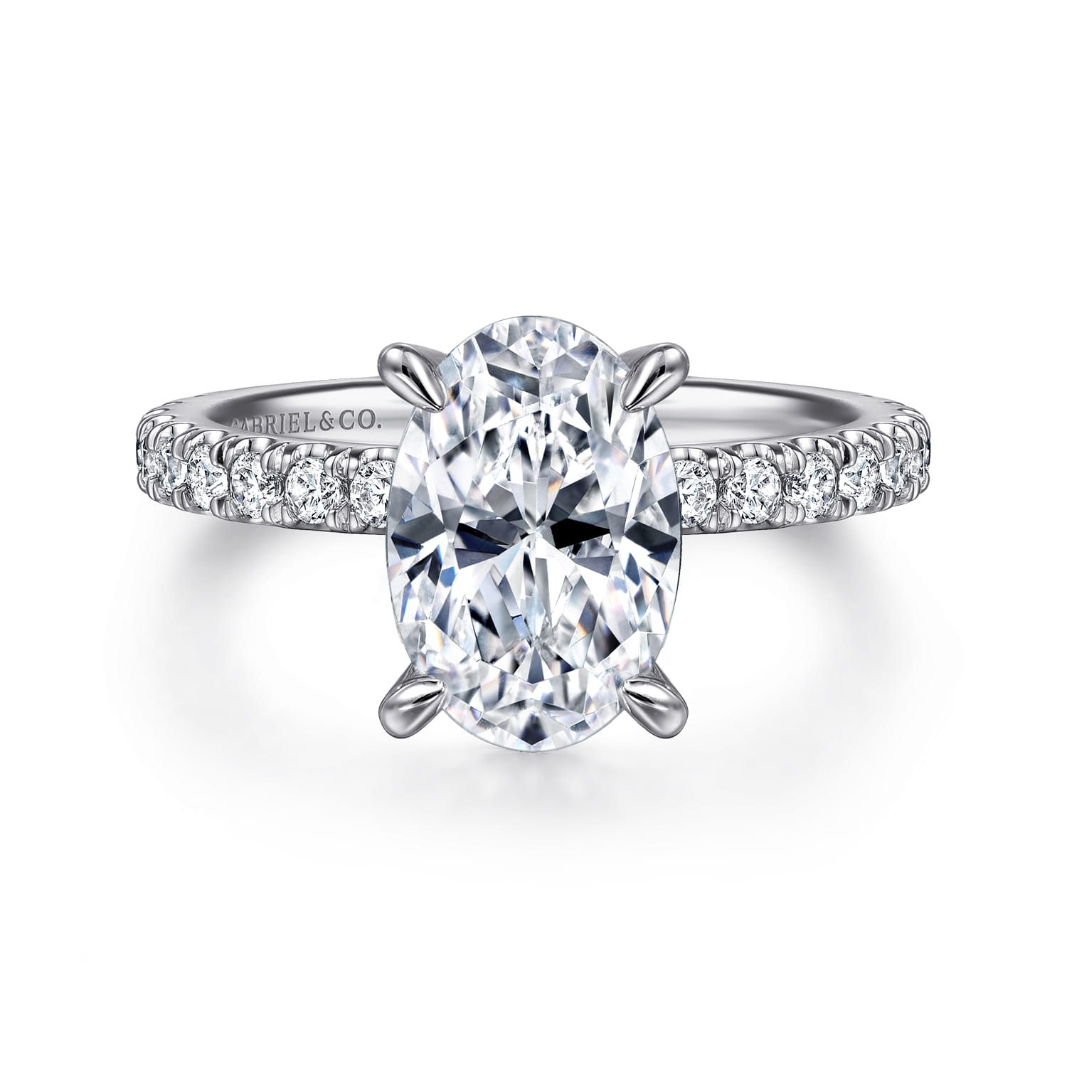 Wallis - 14K Yellow Gold Oval Diamond Engagement Ring - 0.75 ct - Shot 1