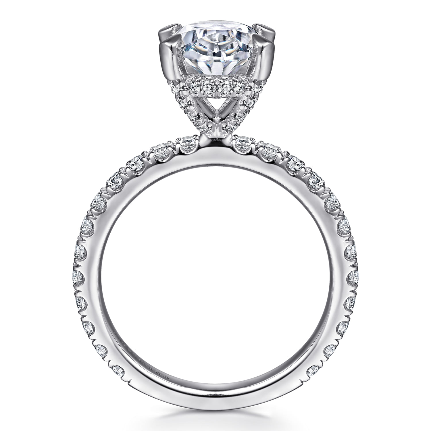 Wallis - 14K Yellow Gold Oval Diamond Engagement Ring - 0.75 ct - Shot 2