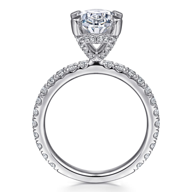 Wallis - 14K Yellow Gold Oval Diamond Engagement Ring - 0.75 ct - Shot 2