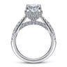 14K White Gold Diamond Engagement Ring - 0.8 ct