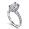 14K White Gold Diamond Engagement Ring - 0.8 ct