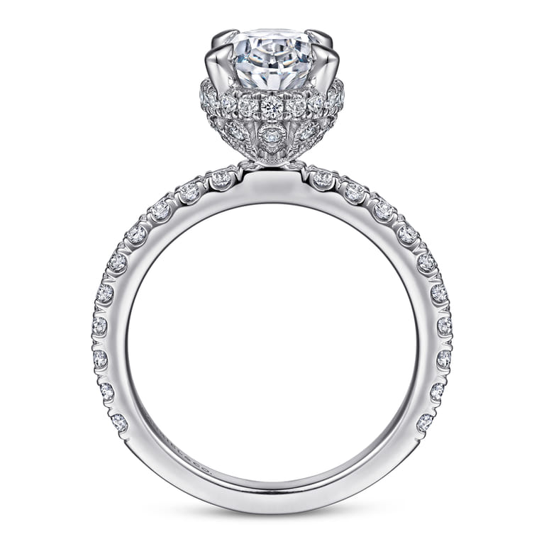Yale - 14K White Gold Diamond Engagement Ring - 0.77 ct - Shot 2