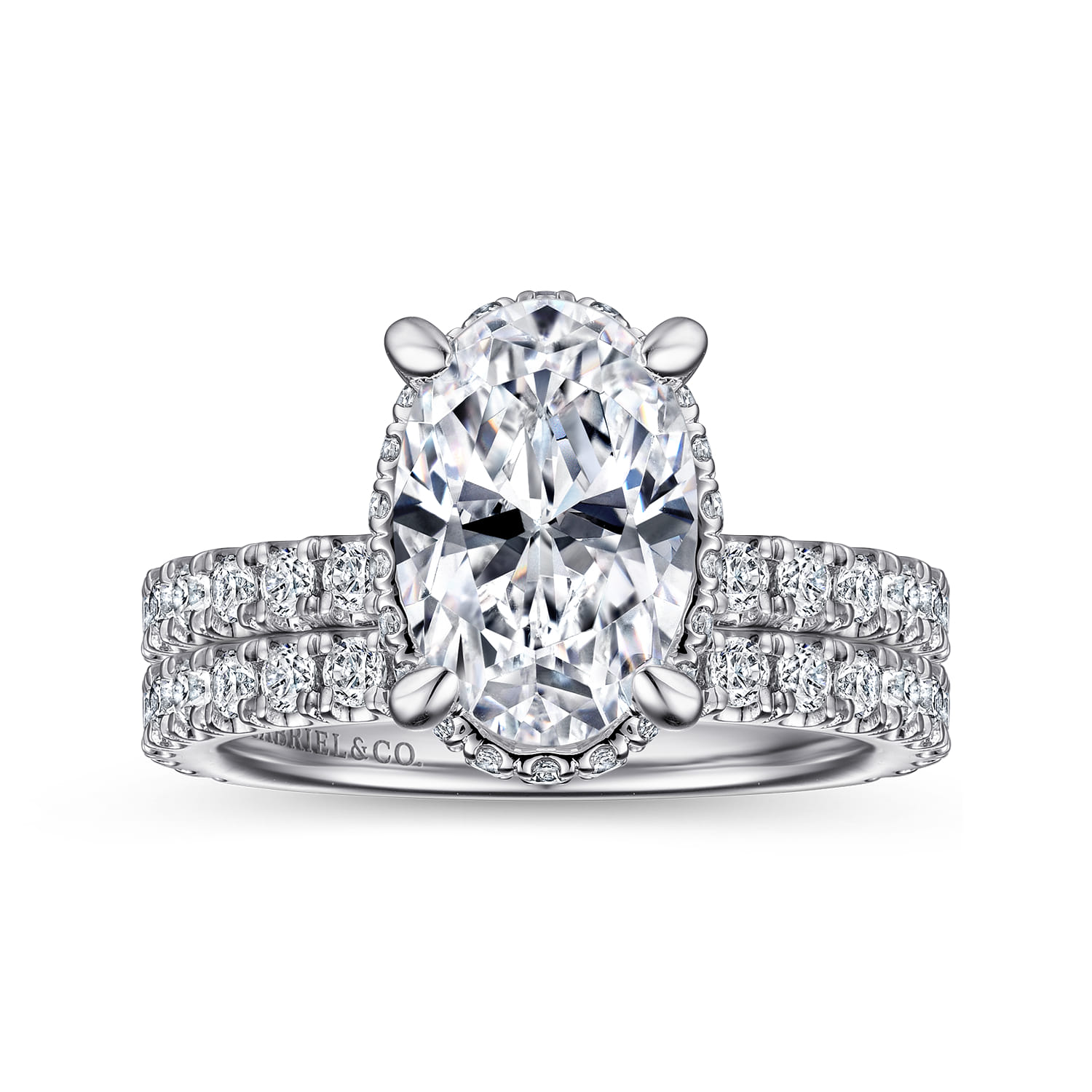 Yale - 14K White Gold Diamond Engagement Ring - 0.77 ct - Shot 4