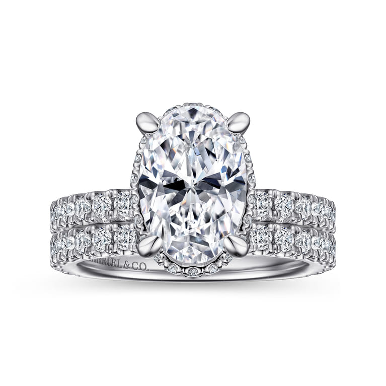 Yale - 14K White Gold Diamond Engagement Ring - 0.77 ct - Shot 4
