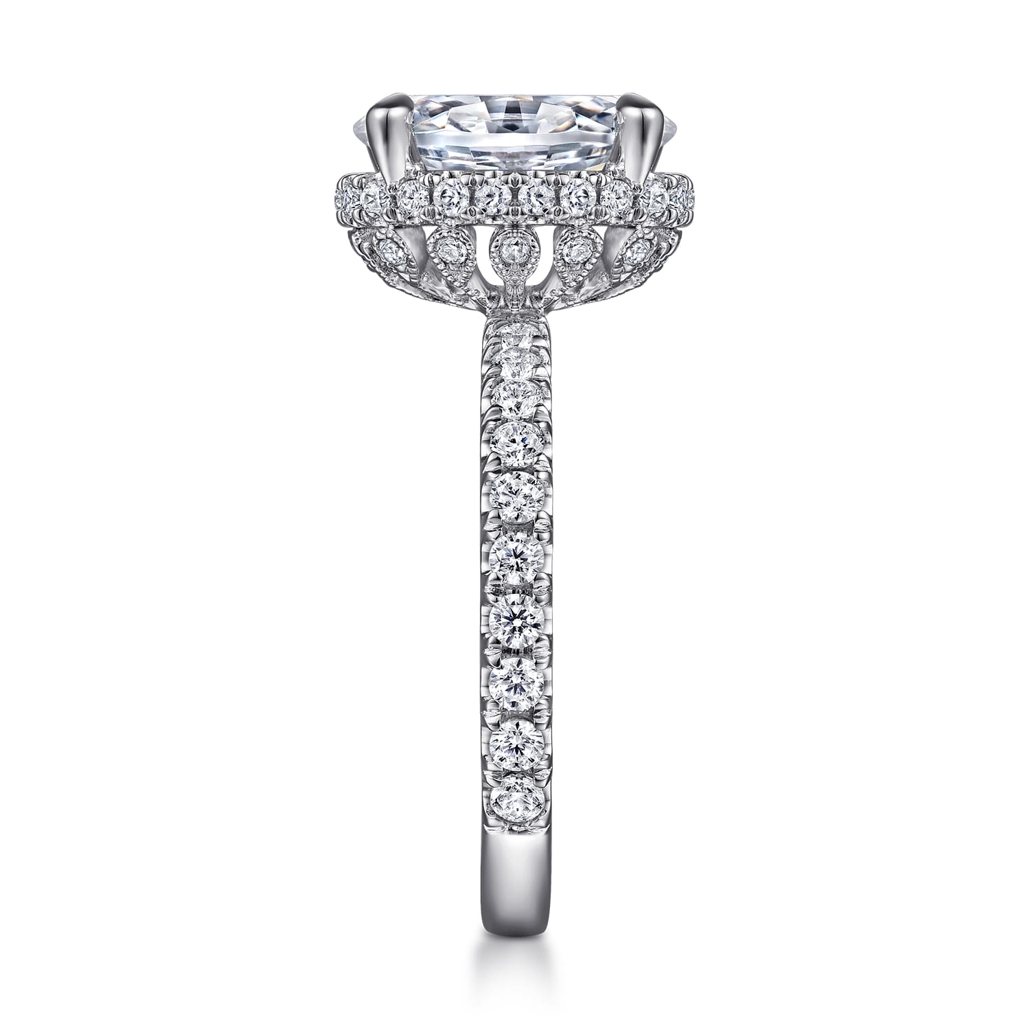 Yale - 14K White Gold Diamond Engagement Ring - 0.77 ct - Shot 5