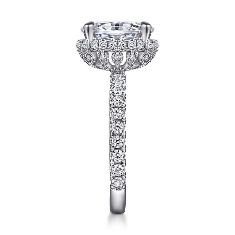 Yale - 14K White Gold Diamond Engagement Ring - 0.77 ct - Shot 5