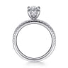 Evelyn - 14K White Gold Oval Diamond Engagement Ring - 0.18 ct