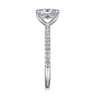 Evelyn - 14K White Gold Oval Diamond Engagement Ring - 0.18 ct