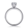Evelyn - 14K White Gold Oval Diamond Engagement Ring - 0.18 ct