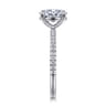 Evelyn - 14K White Gold Oval Diamond Engagement Ring - 0.18 ct