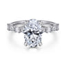 Juliet - 14K White Gold Oval Diamond Engagement Ring - 0.5 ct