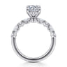 Juliet - 14K White Gold Oval Diamond Engagement Ring - 0.5 ct