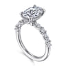 Juliet - 14K White Gold Oval Diamond Engagement Ring - 0.5 ct